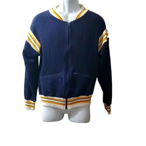 Vintage Unisex Addin Retro Style Full Zip Track Varisity Jacket